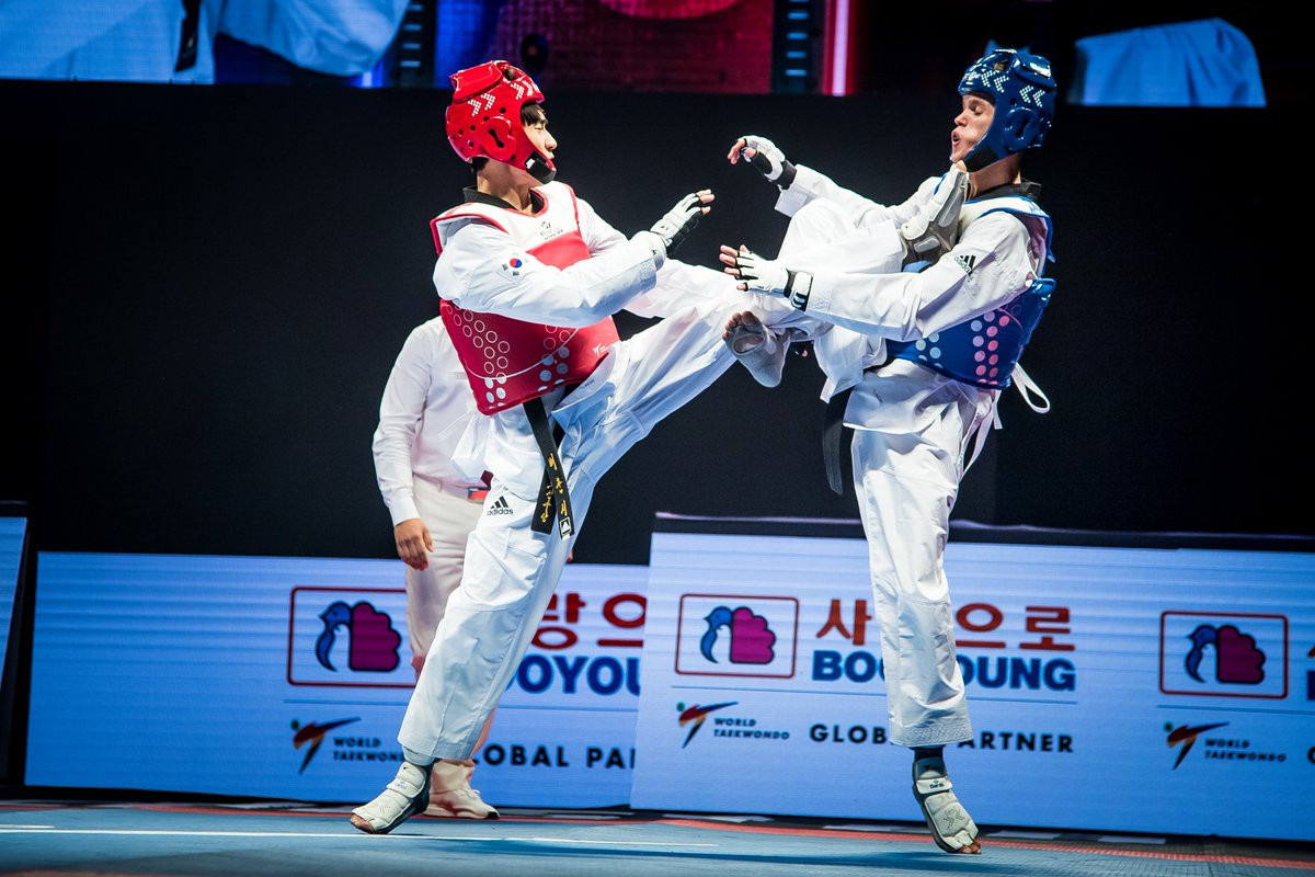 Bae Jun-seo won South Korea's fourth gold medal of the competition in the men's under-54kg final ©Getty Images