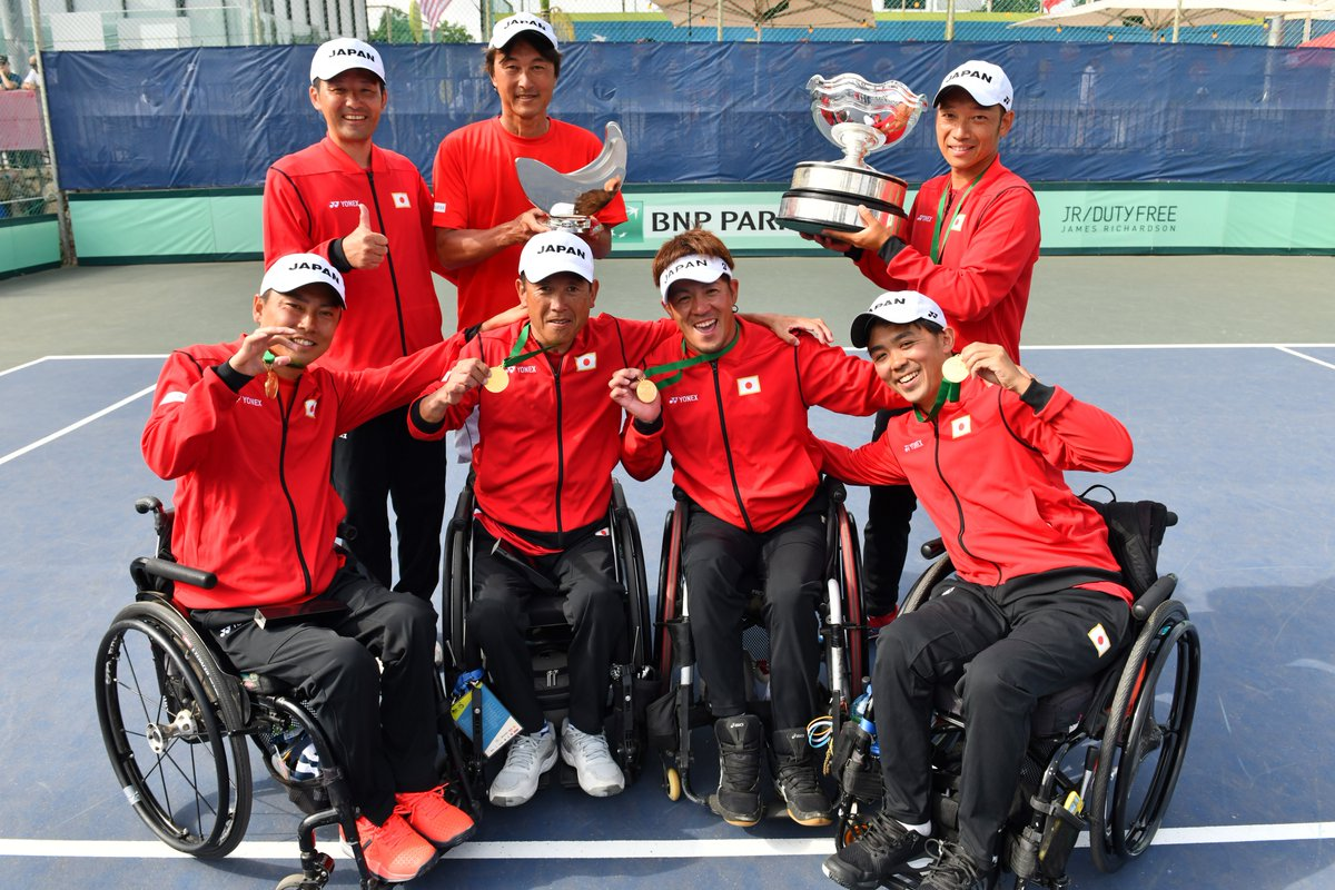 Japan won the quad title by beating Israel ©ITF