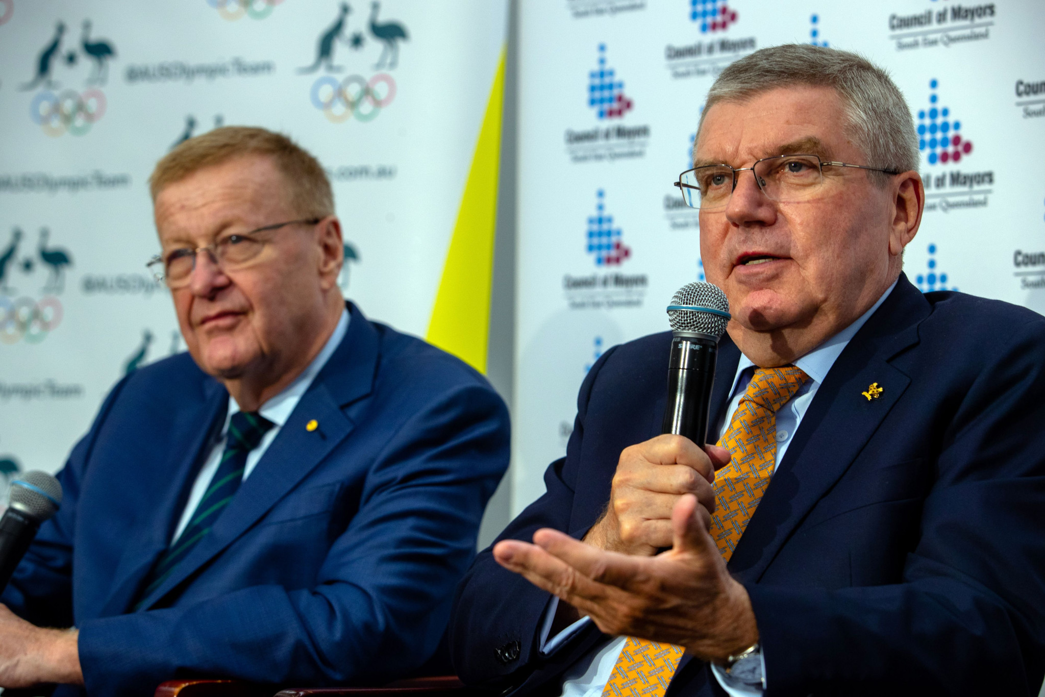 John Coates, left, with International Olympic Committee President Thomas Bach ©Getty Images