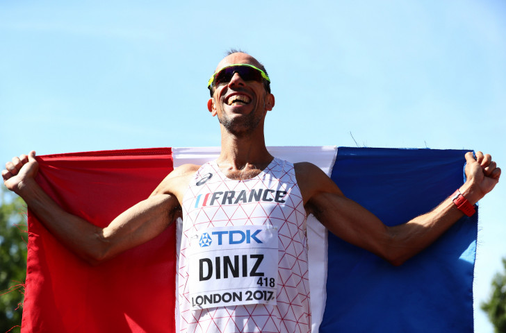 Yohann Diniz, the 41-year-old world record holder for the 50km race walk, will compete in that event at tomorrow's European Race Walking Cup in Lithuania for the first time since he won the 2017 world title ©Getty Images