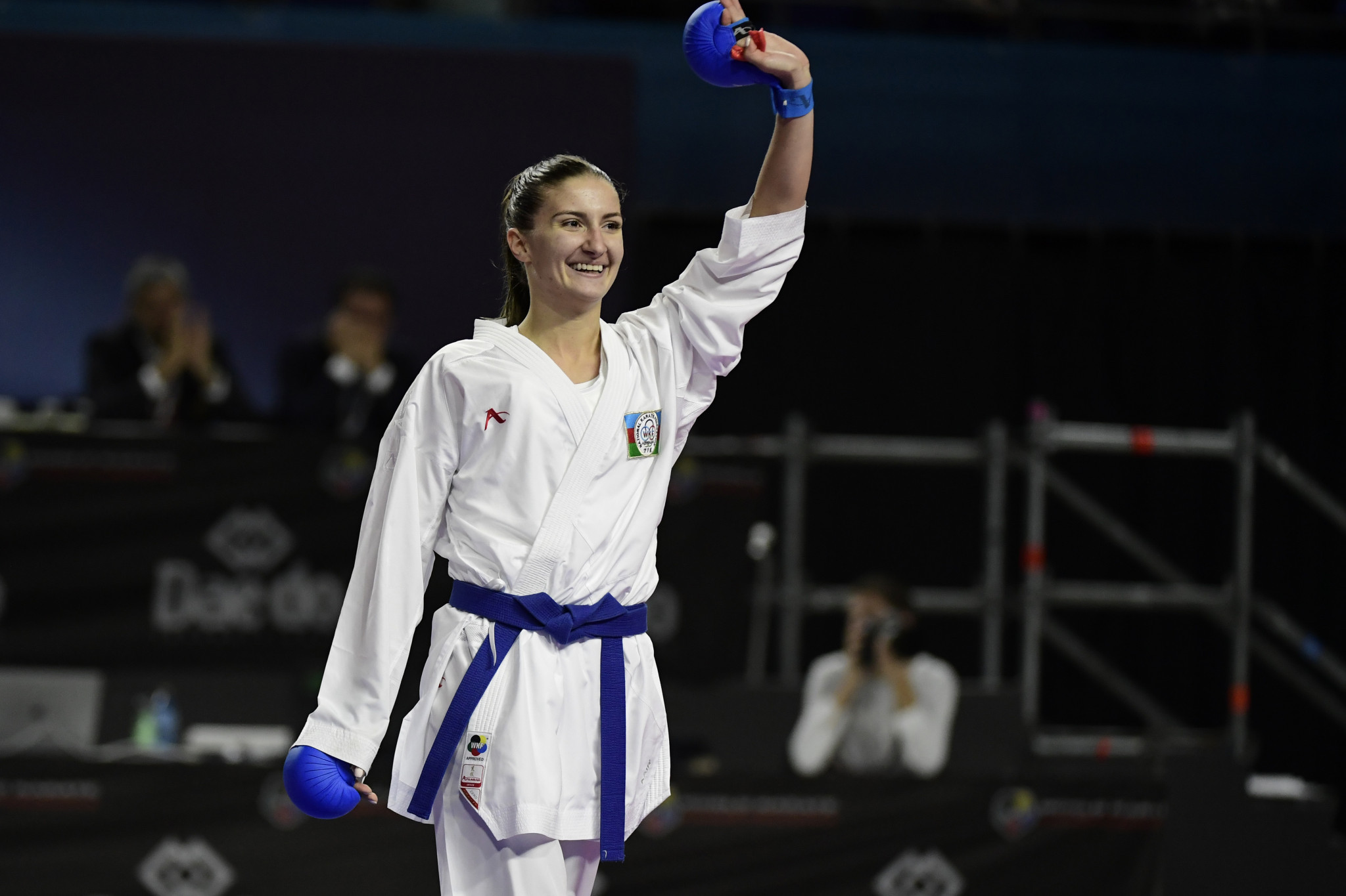 World champion Irina Zaretska of Azerbaijan progressed to the final of the women's under-68 kilograms kumite division in Istanbul ©Getty Images