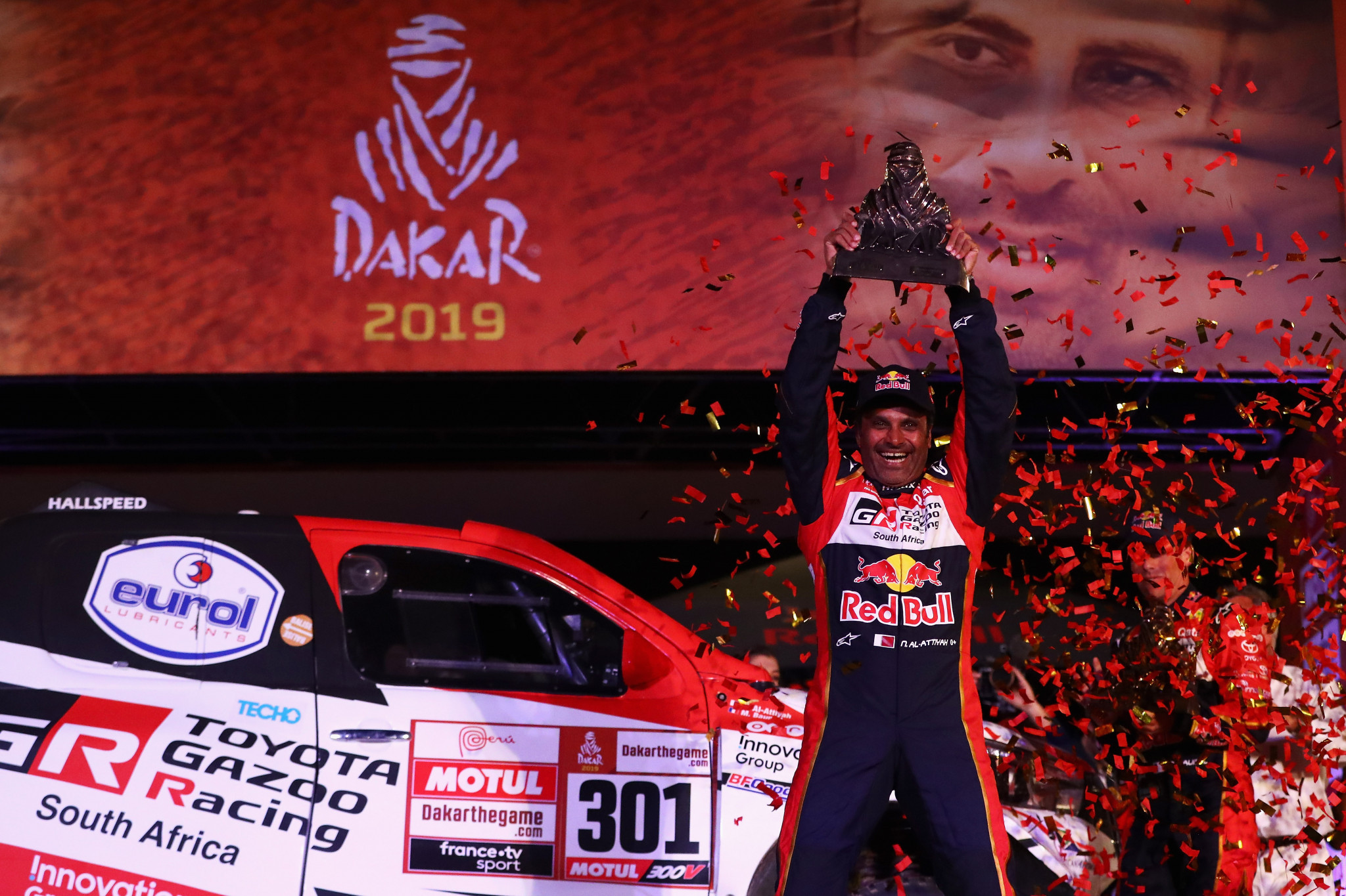 Nasser Al-Attiyah won the Dakar Rally for the third time in January ©Getty Images