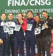Tom Daley and Grace Reid earned gold for the hosts on the final night of the FINA Diving World Series event in London ©Getty Images