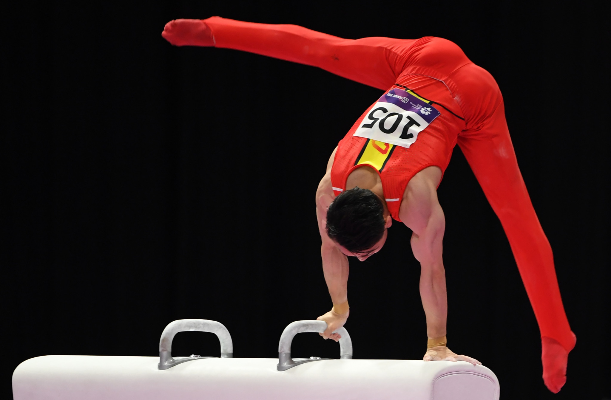 Zou Jingyuan claimed victory in the men's pommel horse ©Getty Images