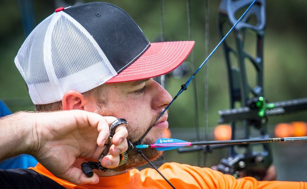 Dutch star Mike Schloesser earned top billing in the men's compound event ©World Archery