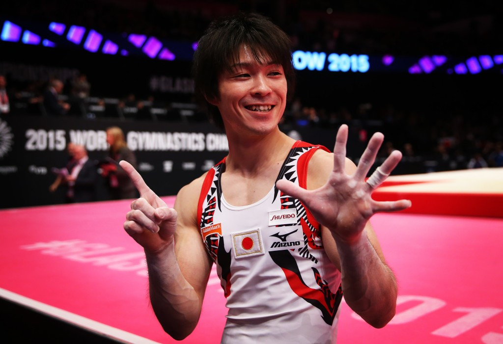 Kohei Uchimura lit up the World Championships in Glasgow by sealing a record sixth straight all-around title 