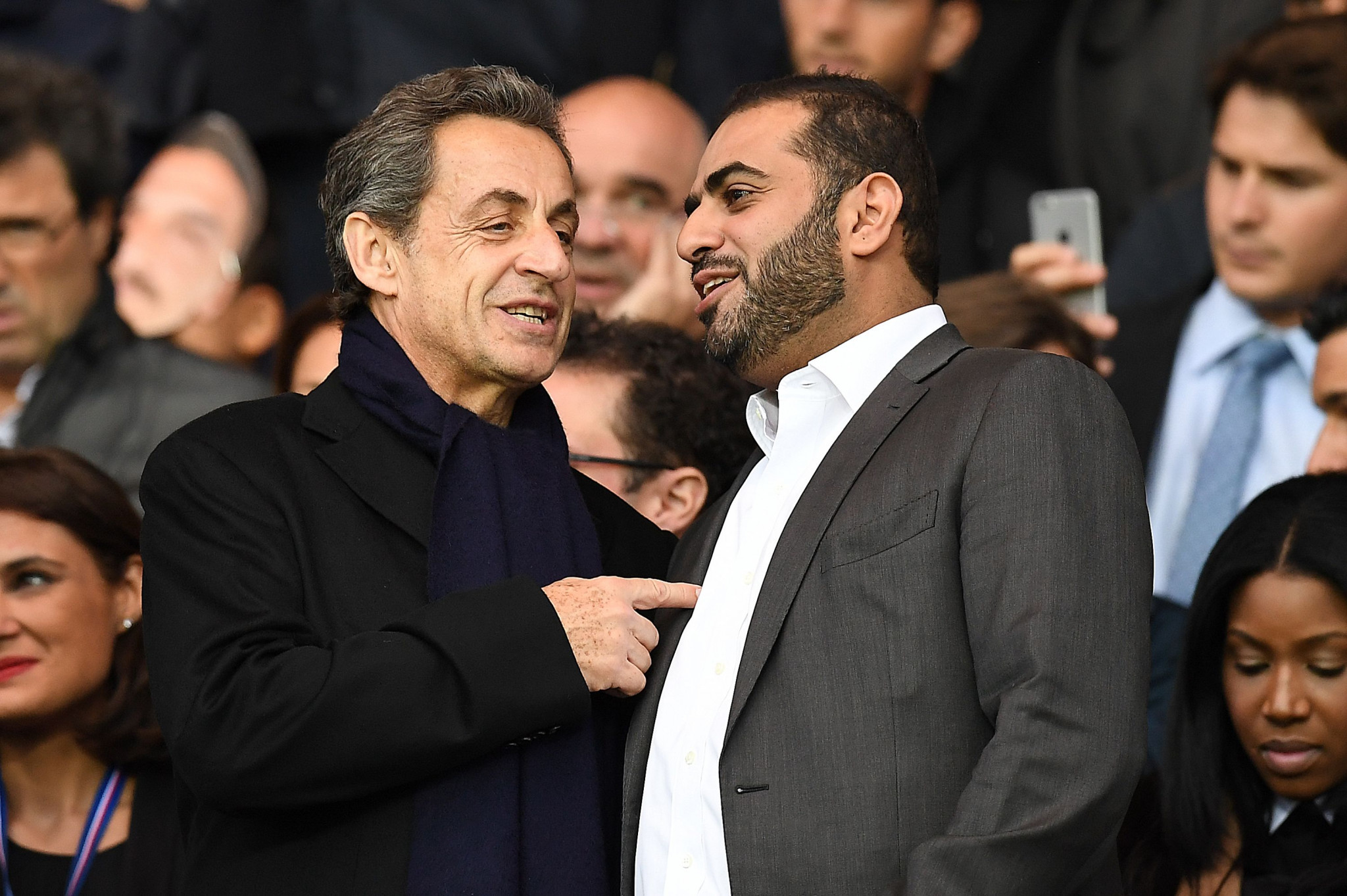 beIN Sports chief executive Yousef Al-Obaidly, pictured with former French President Nicolas Sarkozy, is facing allegations of active corruption over Doha's bid for the IAAF World Championships ©Getty Images