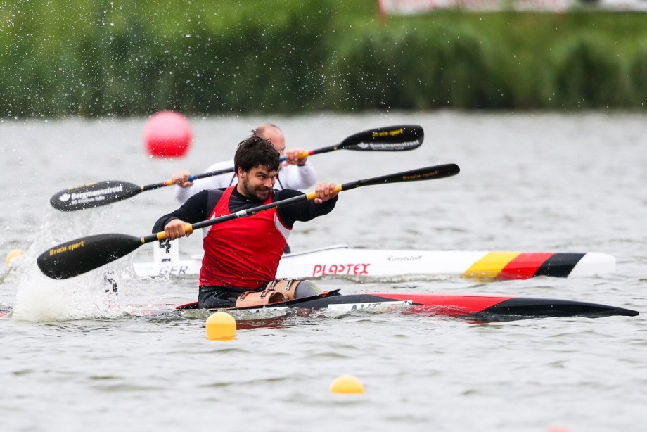 Austria’s Markus Swoboda was among the heat winners on the opening day of the ICF Paracanoe World Cup in Poznań ©ICF