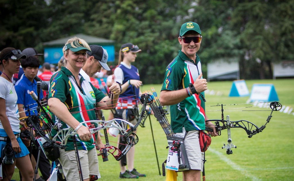 South Africa made the final of the compound mixed team event at the Archery World Cup in Antalya ©World Archery 