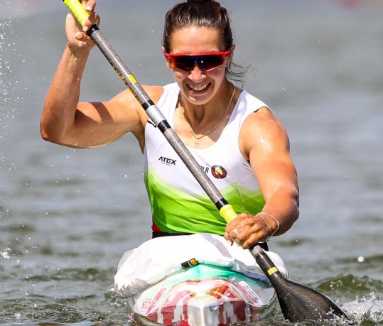 Belarus's Volha Khudzenka achieved the fastest time in the heats of the women's K1 500m at the ICF Canoe Sprint World Cup ©ICF