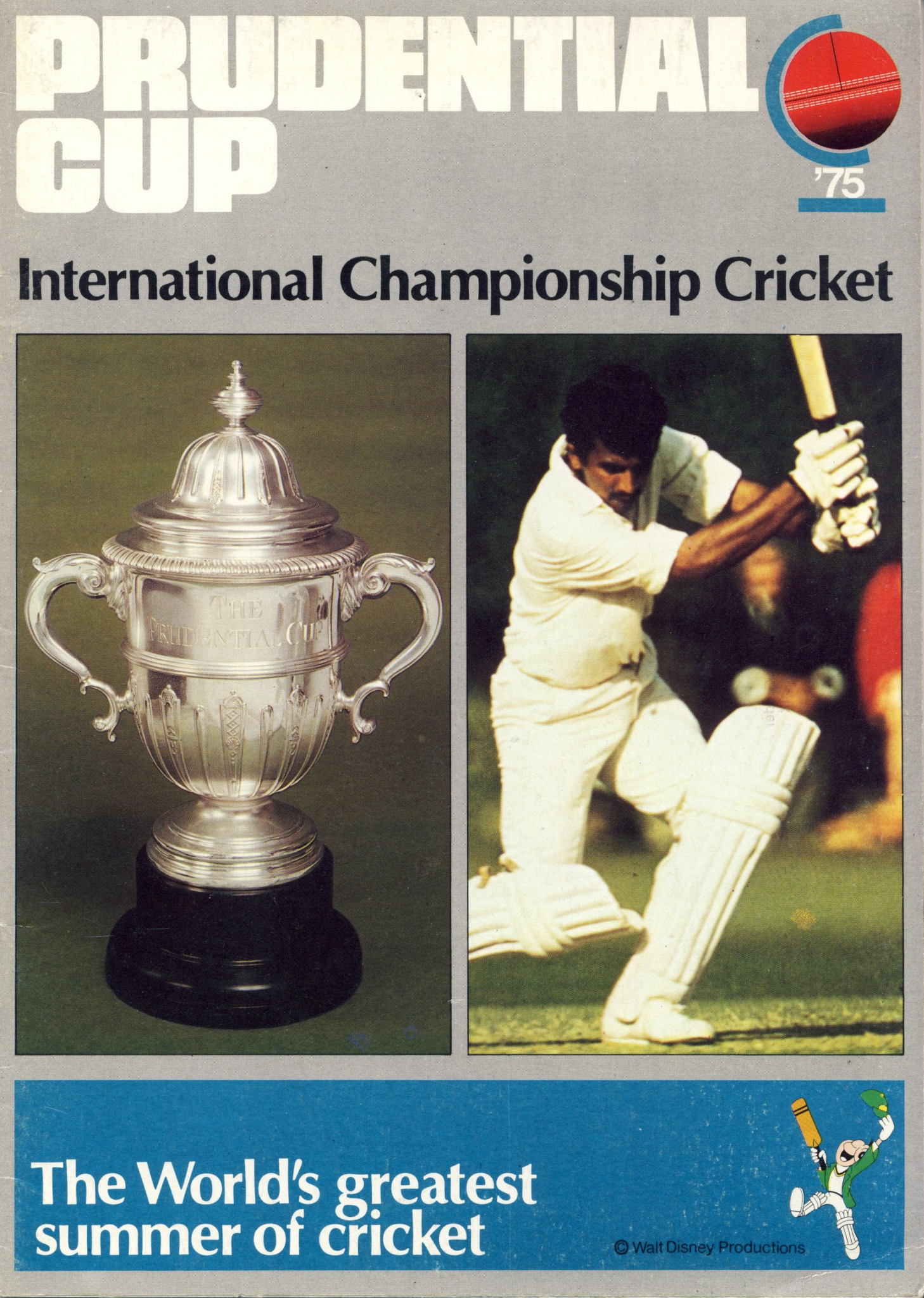 The programme for the first Cricket World Cup ©Philip Barker