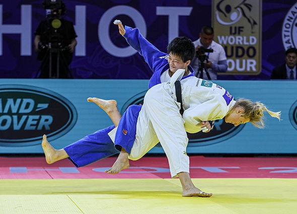Martyna Trajdos of Germany triumphed in the women's under-63kg competition ©IJF