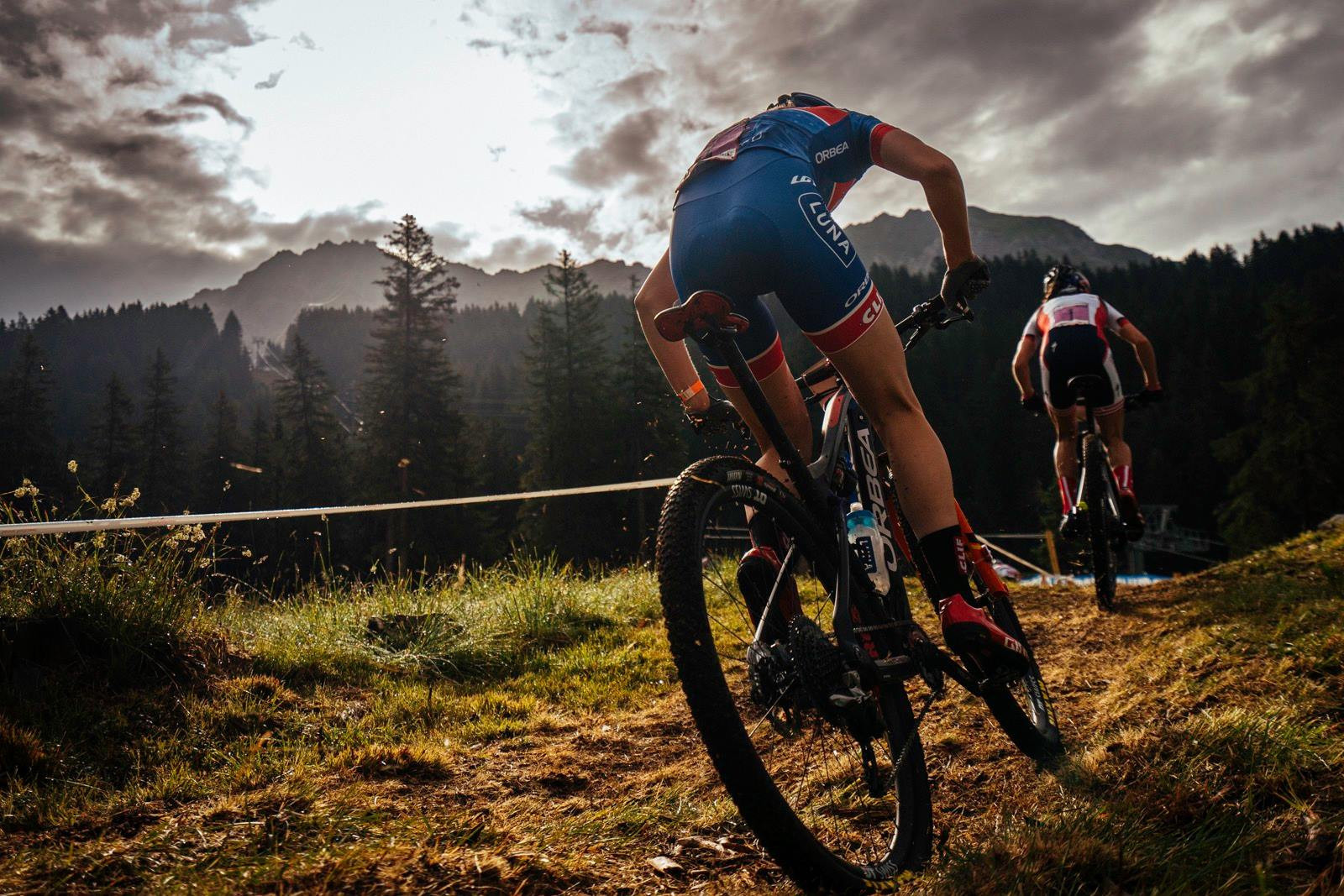Haley Batten of the United States won the women's under-23 Olympic distance race at the UCI Mountain Bike World Cup ©Facebook