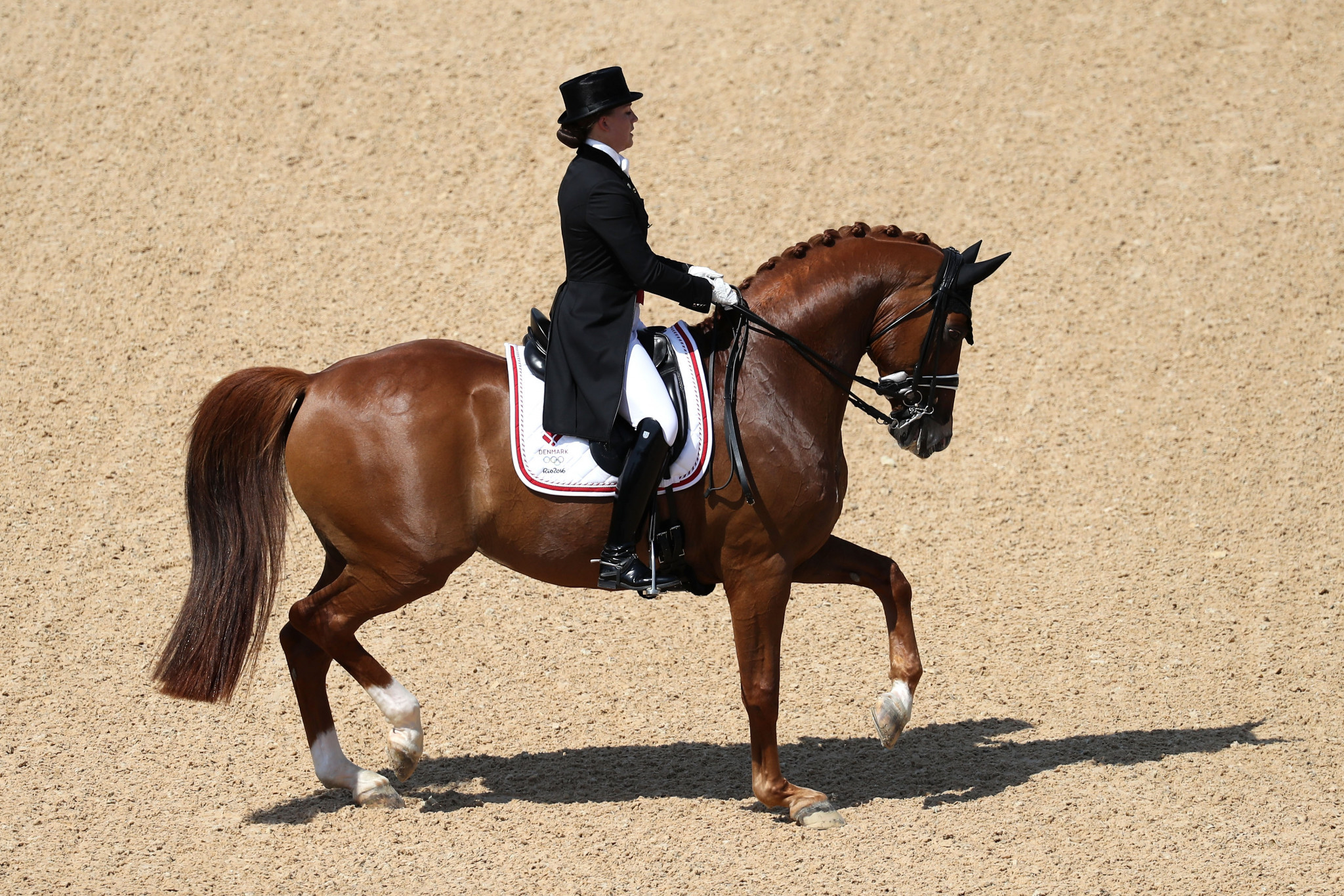 Denmark's Cathrine Dufour helped her country lead the FEI Dressage Nations Cup event in Uggerhalne ©Getty Images