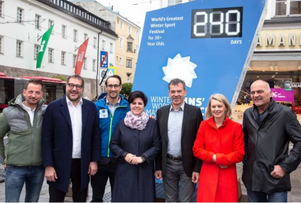 The countdown clock for the Winter World Masters Games has been unveiled in Innsbruck ©ITS/Michael Furtmayr