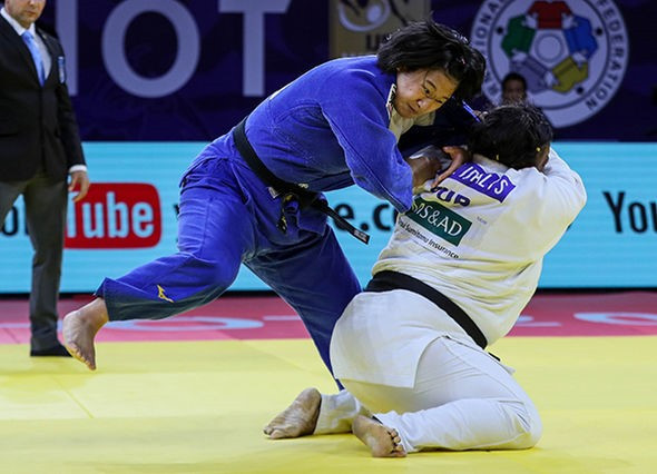 Cuban legend Idalys Ortiz clinched the heavyweight title by defeating Japan's Maya Akiba in the over-78kg final ©IJF