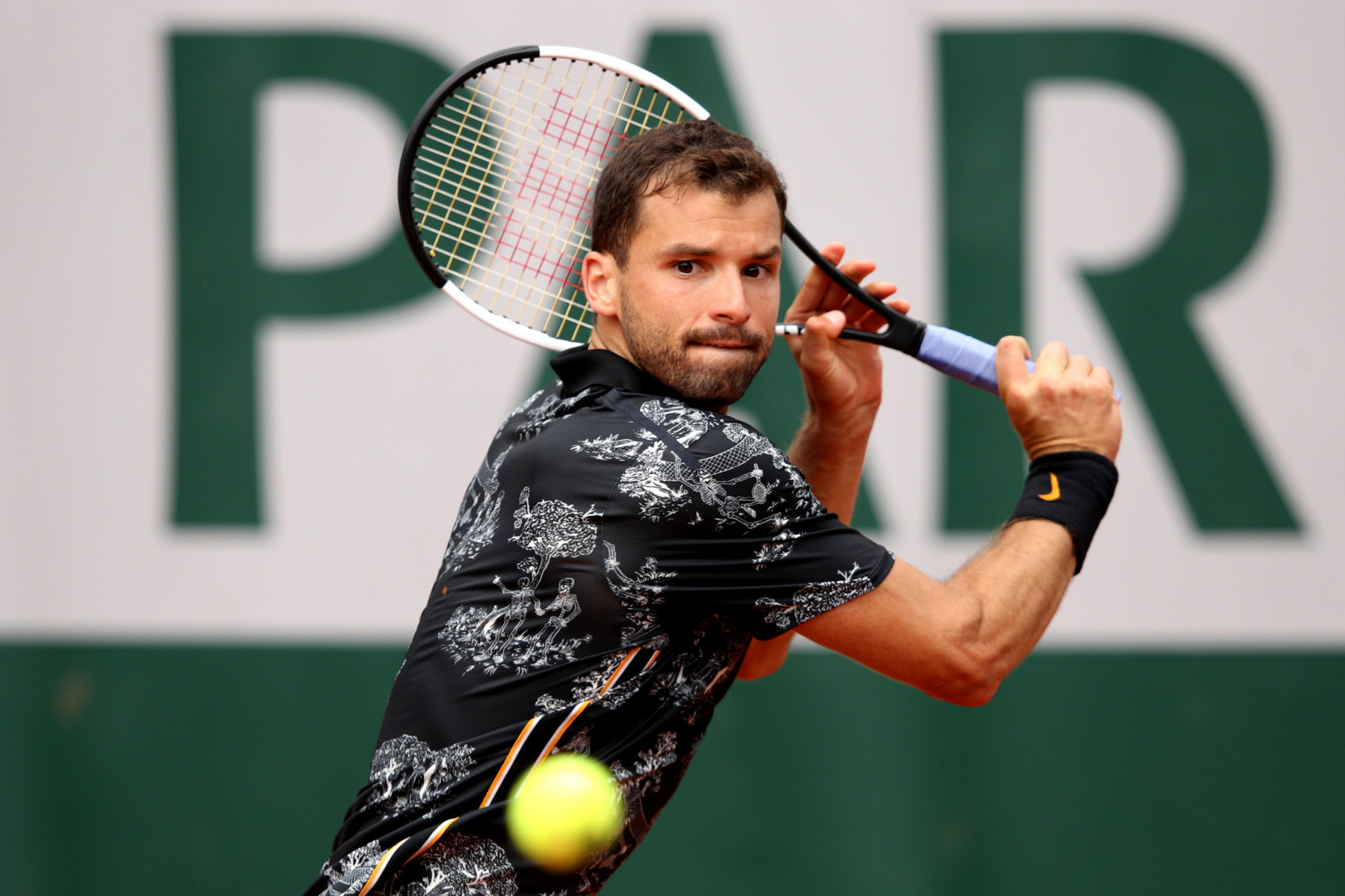 Bulgaria's Grigor Dimitrov was the victor in a five-set battle against Serbia's Janko Tipsarević at the French Open ©Getty Images