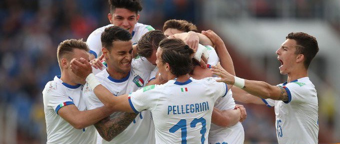 Italy became the first team to secure a place in the last 16 at the FIFA Under-20 World Cup as they beat 10-man Ecuador 1-0 ©FIFA