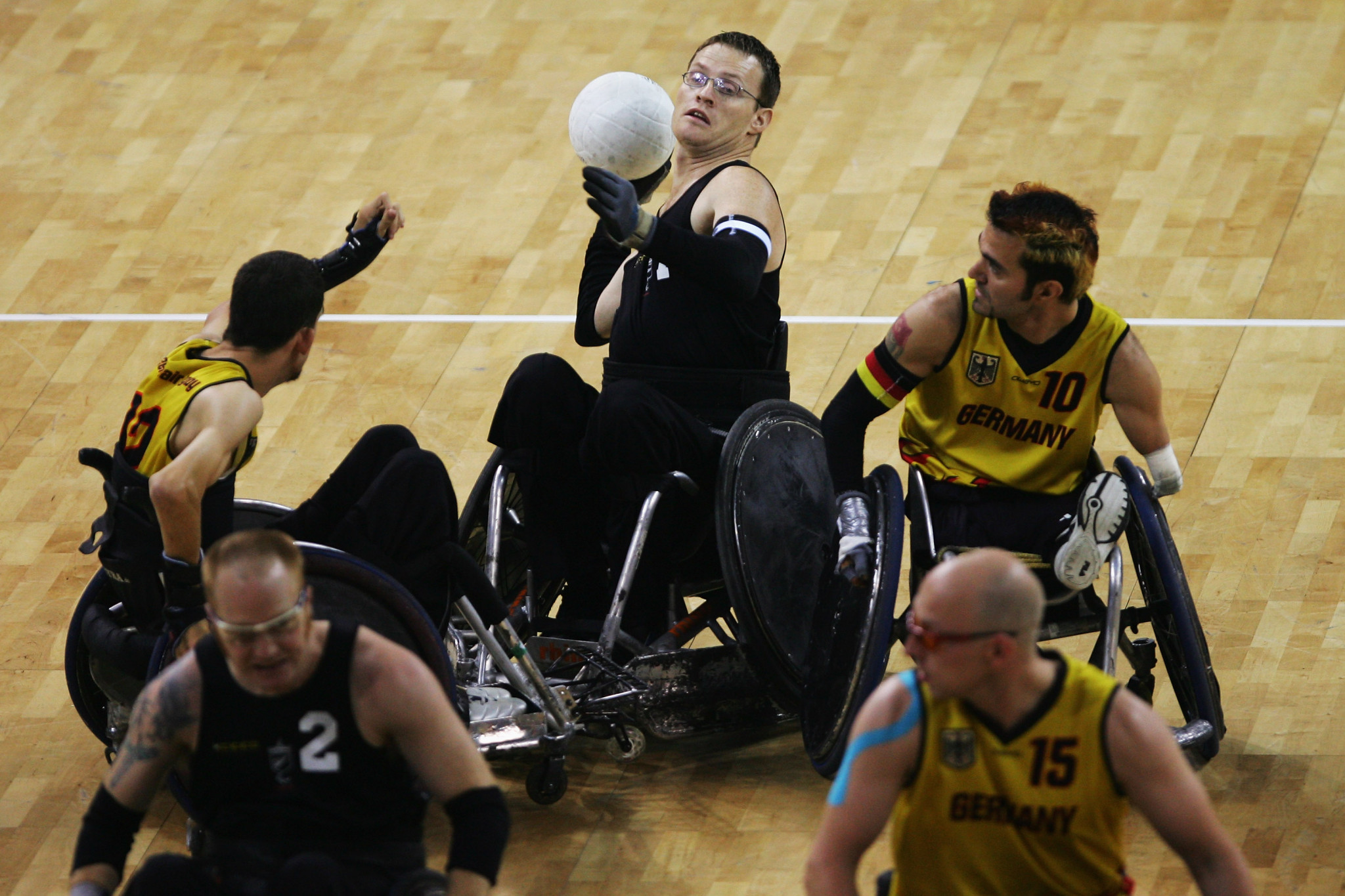 Paralympic gold medal-winning wheelchair rugby player Tim Johnson was among the athletes in attendance ©Getty Images