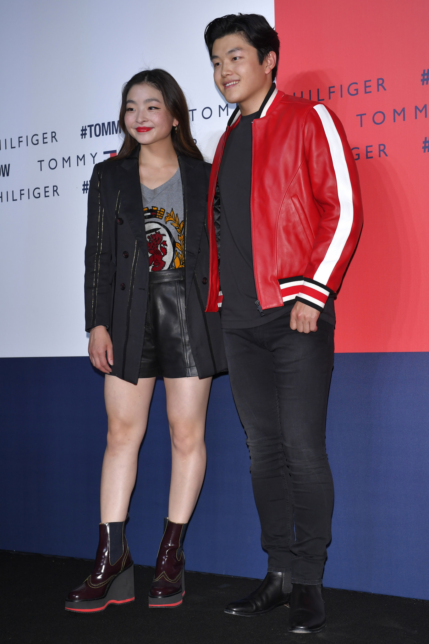 Figure skaters Maia and Alex Shibutani at a Tommy Hilfiger event in Tokyo ©Getty Images 