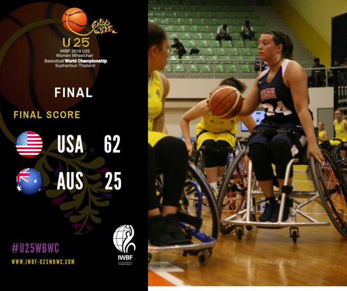 The United States thrashed Australia to clinch the title in Thailand ©IWBF