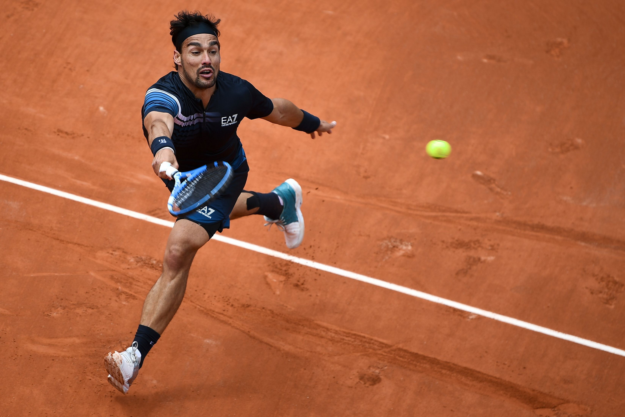 Fabio Fognini overcame Andreas Seppi in an all-Italian first-round clash ©Getty Images