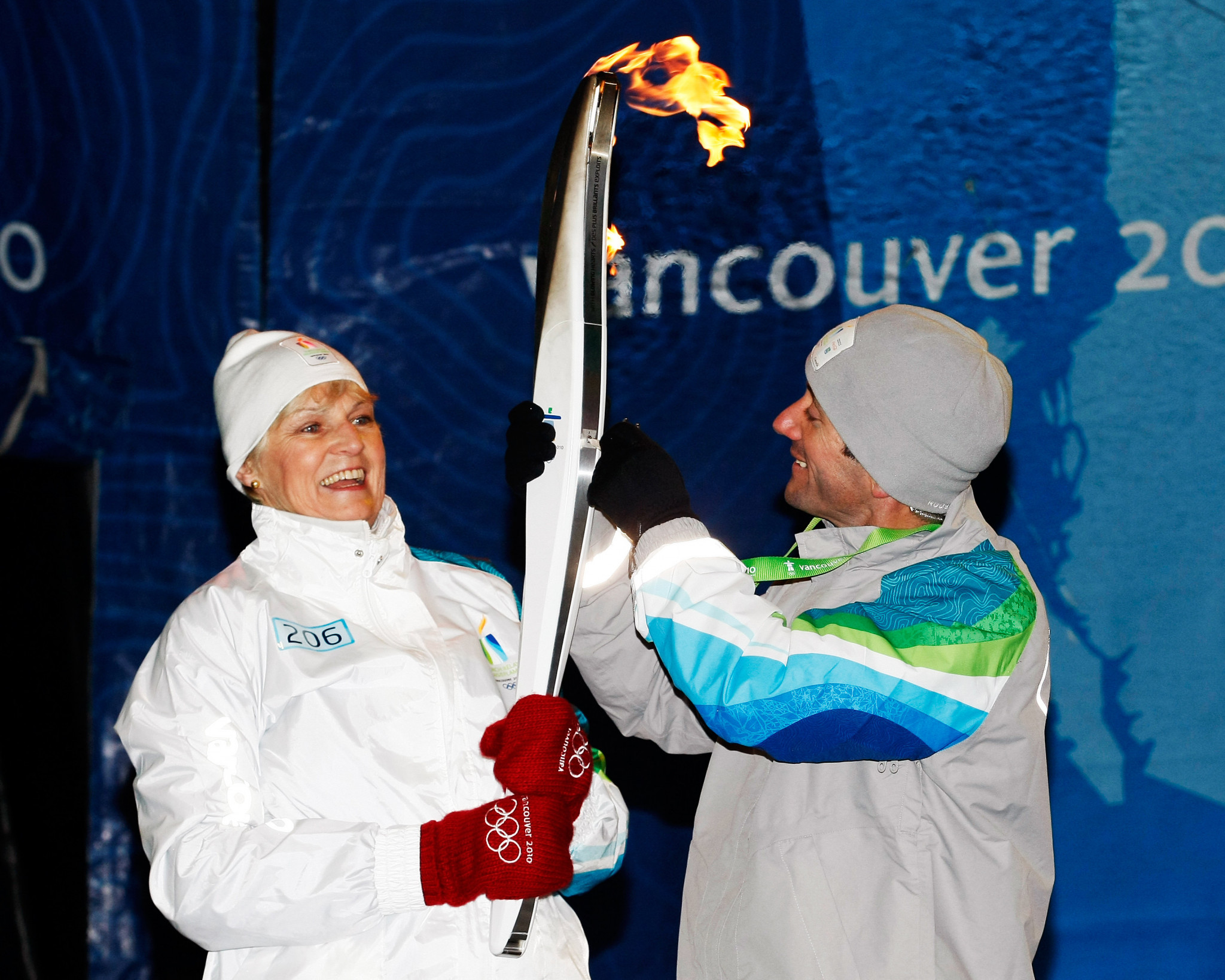Veteran rower Guylaine Bernier, pictured as a Torchbearer ahead of the Vancouver Winter Olympics in 2010, is set to be inducted into the Hall of Fame ©Getty Images