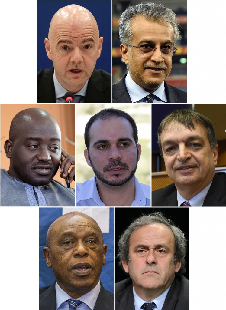Seven men are in the frame to replace Sepp Blatter 