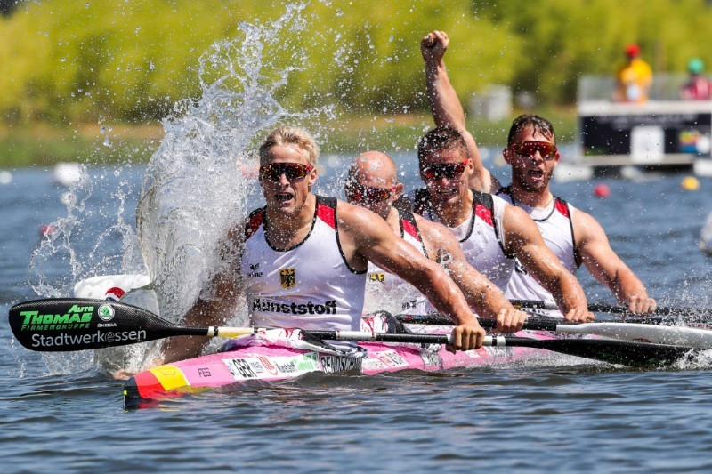 Germany's men's K4 team have dominated since the Rio 2016 Olympic Games ©ICF