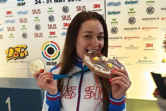 Russia's Zykova claims first-ever ISSF Rifle and Pistol World Cup gold medal with win in Munich