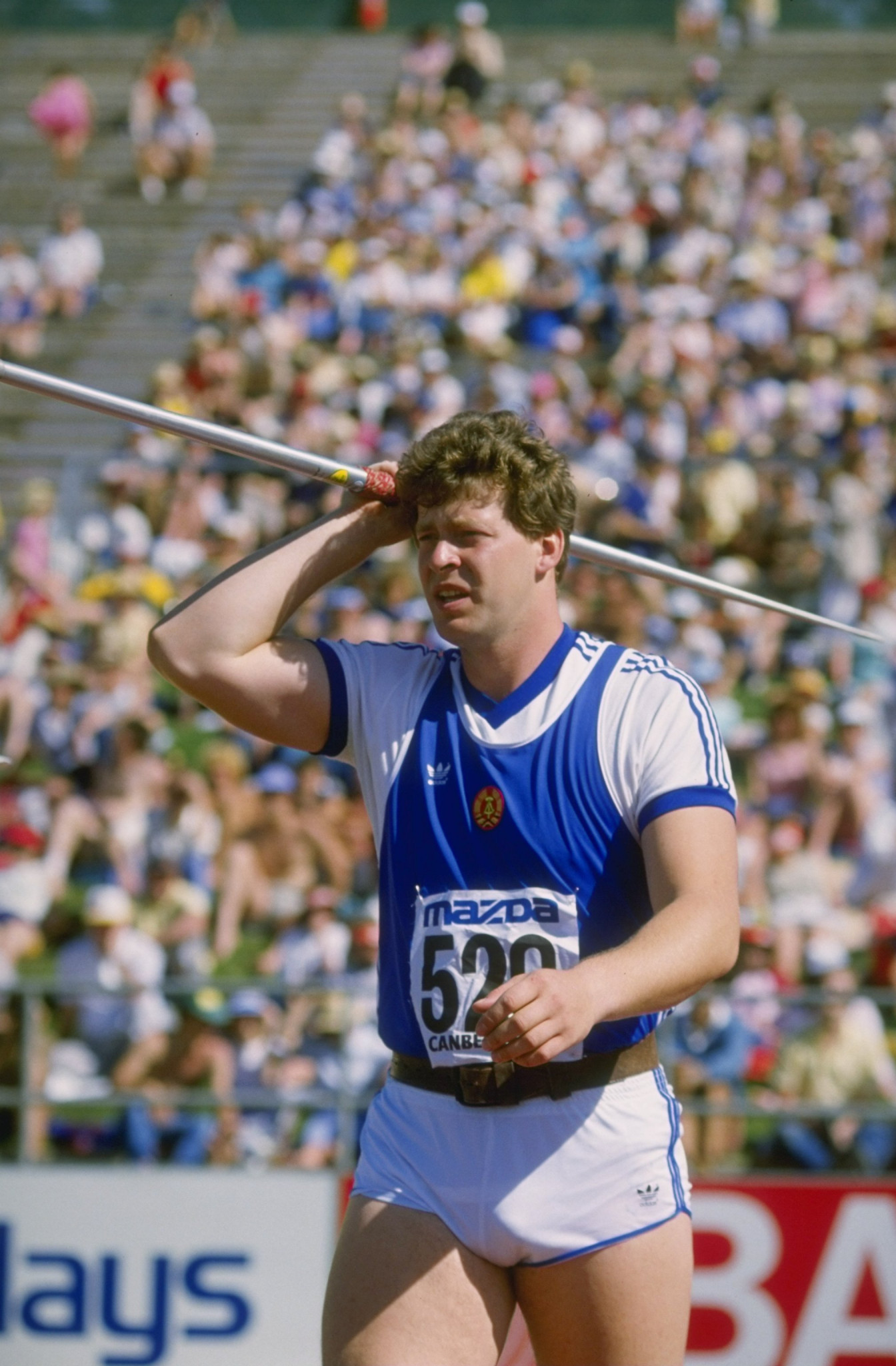 The world javelin record of 104.80 metres set by East Germany's Uwe Hohn in 1984 was not the tipping point for modification of the spear ©Getty Images