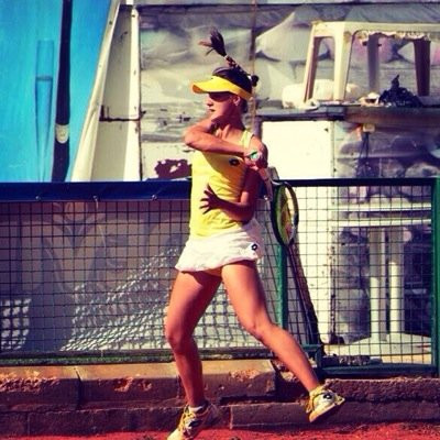 Ukraine's Helen Ploskina is currently number 821 in the ITF world singles ranking ©Twitter