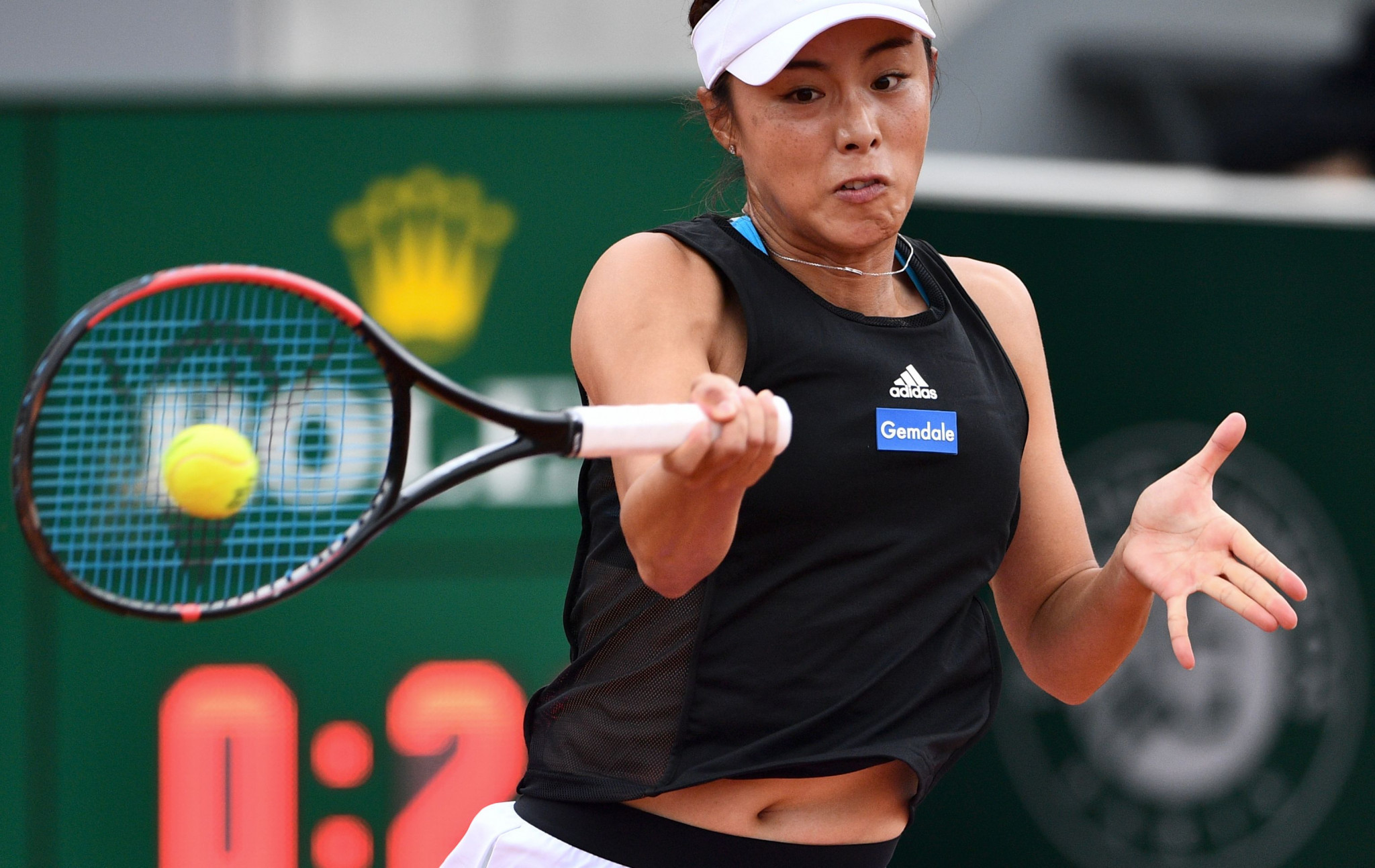 Sixteenth seed Qiang Wang was under the kosh as she bowed out to Poland's Iga Swiatek at the French Open ©Getty Images