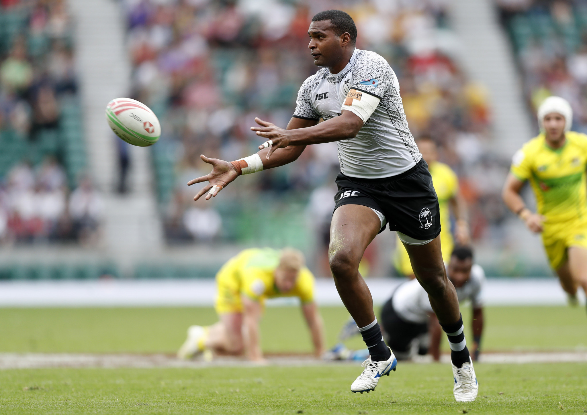 Fiji will battle it out with the US for top spot at the World Rugby Sevens Series ©Getty Images