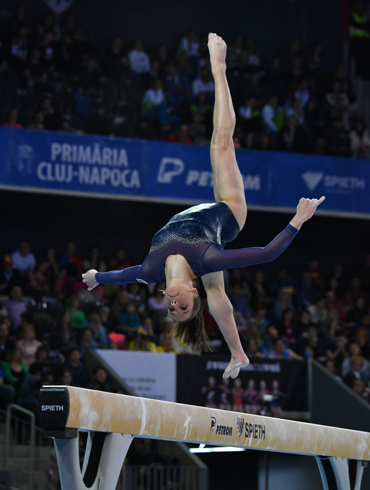 Hungary's Zsófia Kovács came out on top in women's beam qualification ©Getty Images