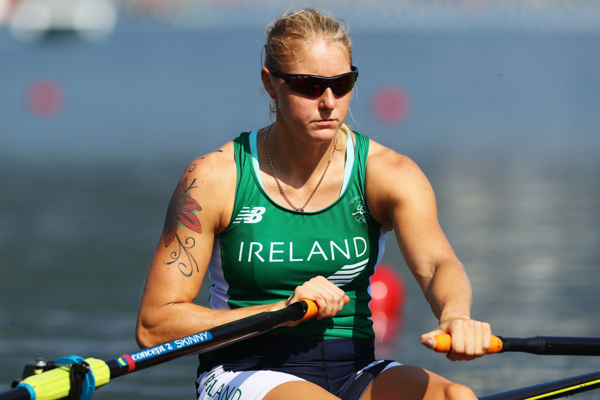 World champion Sanita Puspure of Ireland was dominant in her women's single sculls heat at the European Rowing Championships ©Getty Images