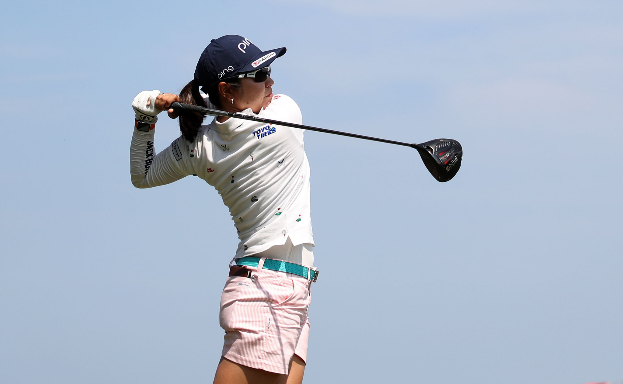 Japanese debutant Higa leads US Women's Open as thunderstorms delay play
