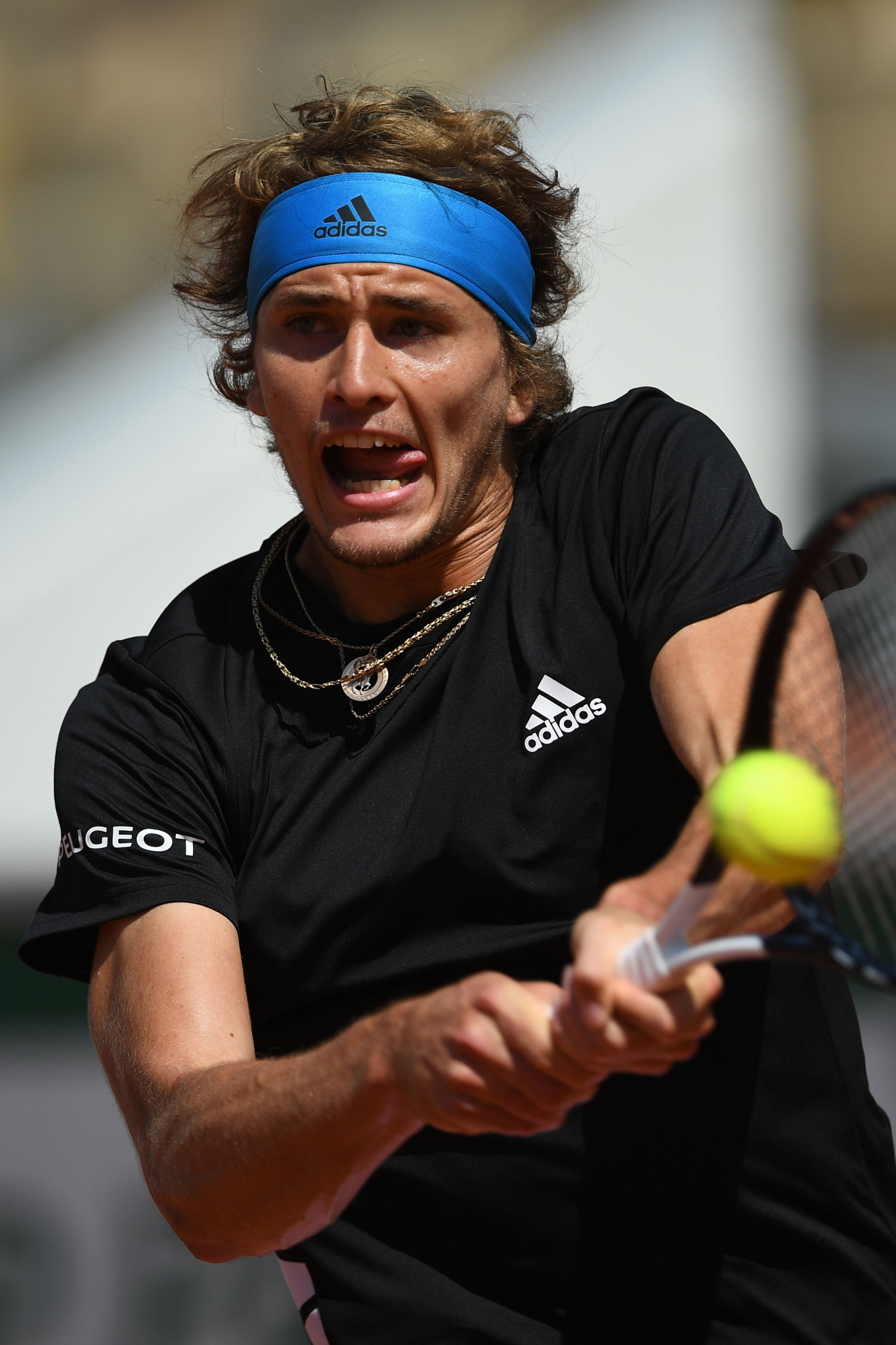 Germany's Alexander Zverev needed full focus in a gruelling French Open match with Serbian Dusan Lajovic ©Getty Images