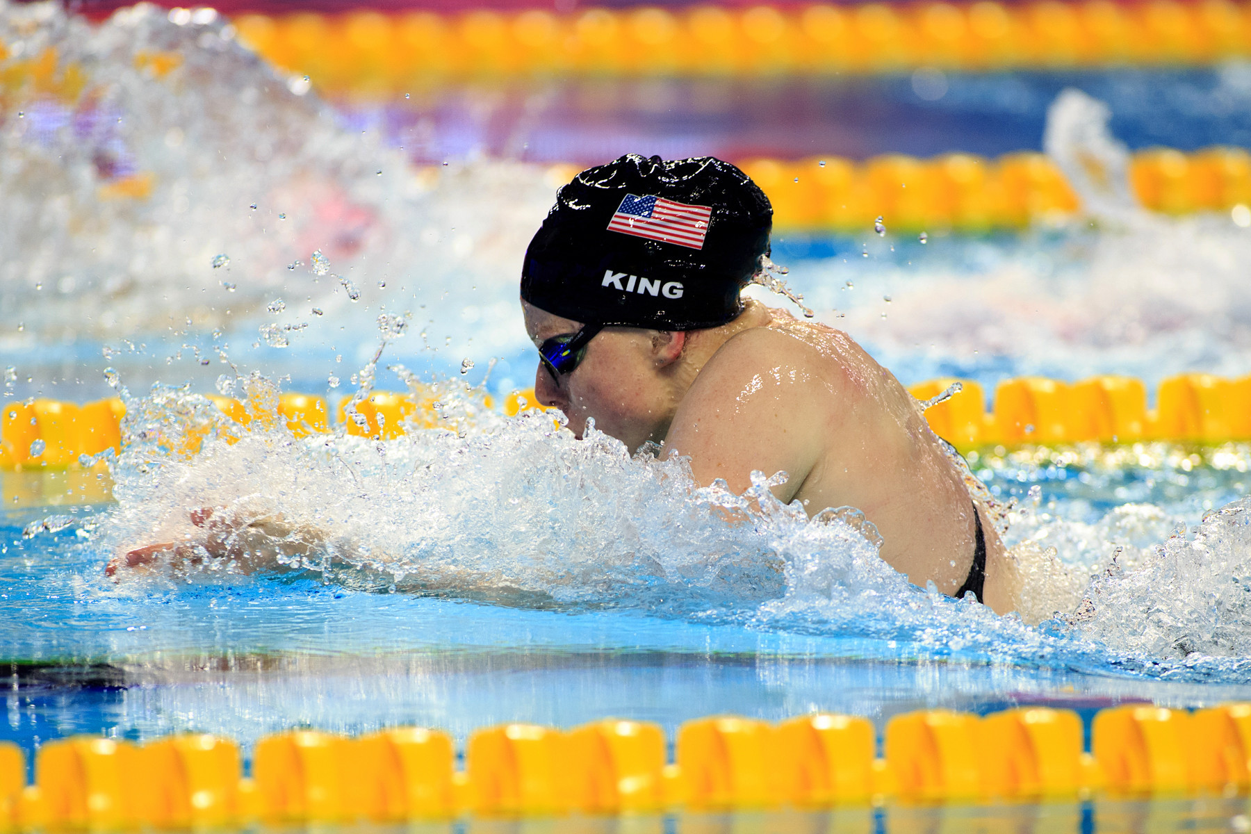 American Lily King won three titles at the International Swimming Federation Champions Swim Series in Indianapolis ©Getty Images