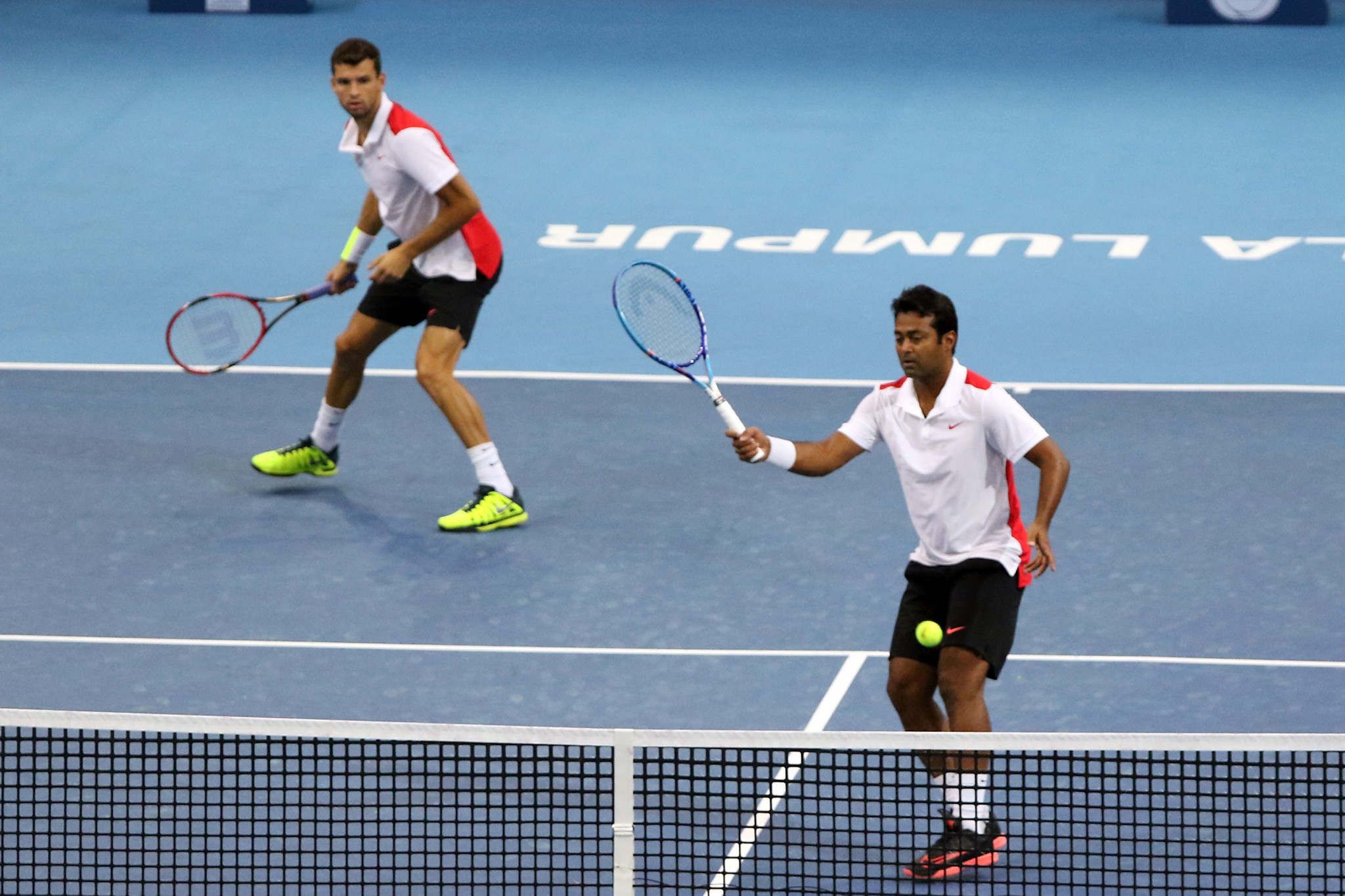 Leander Paes, right, has announced plans to continue playing in doubles for India at next year's Olympics in Tokyo - for what would be a record eighth appearance in the Games ©Getty Images