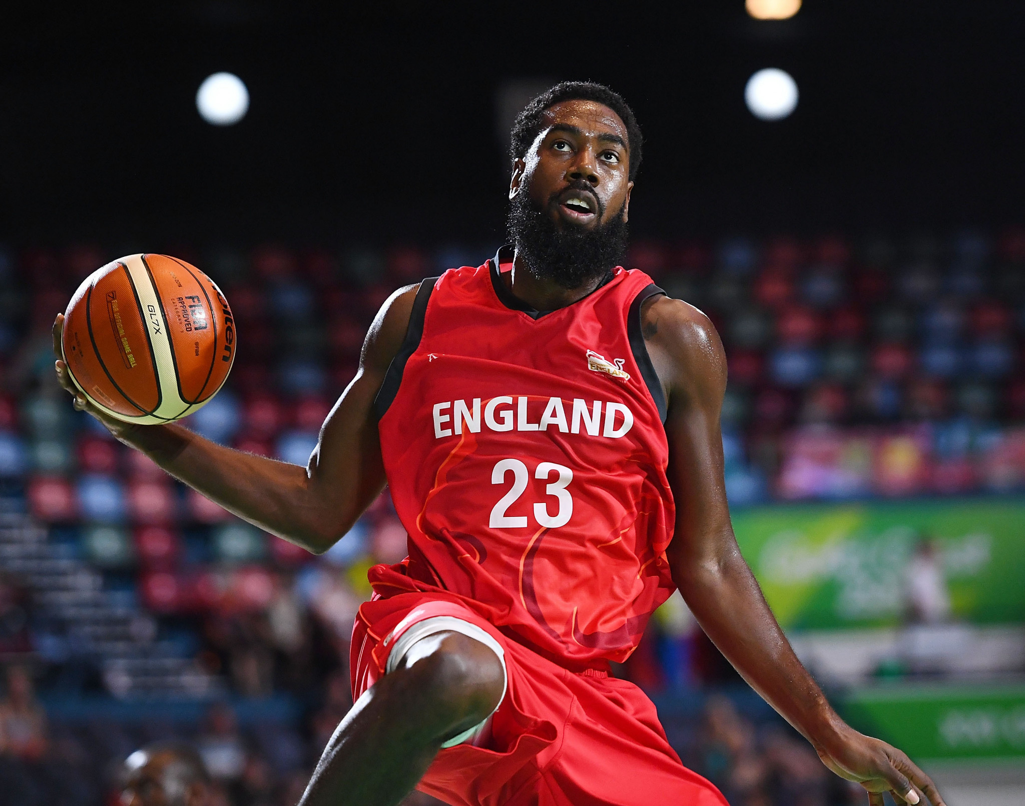 Team England men’s basketball player Orlan Jackman, who is from London, attended the session at Salisbury Hall ©Getty Images