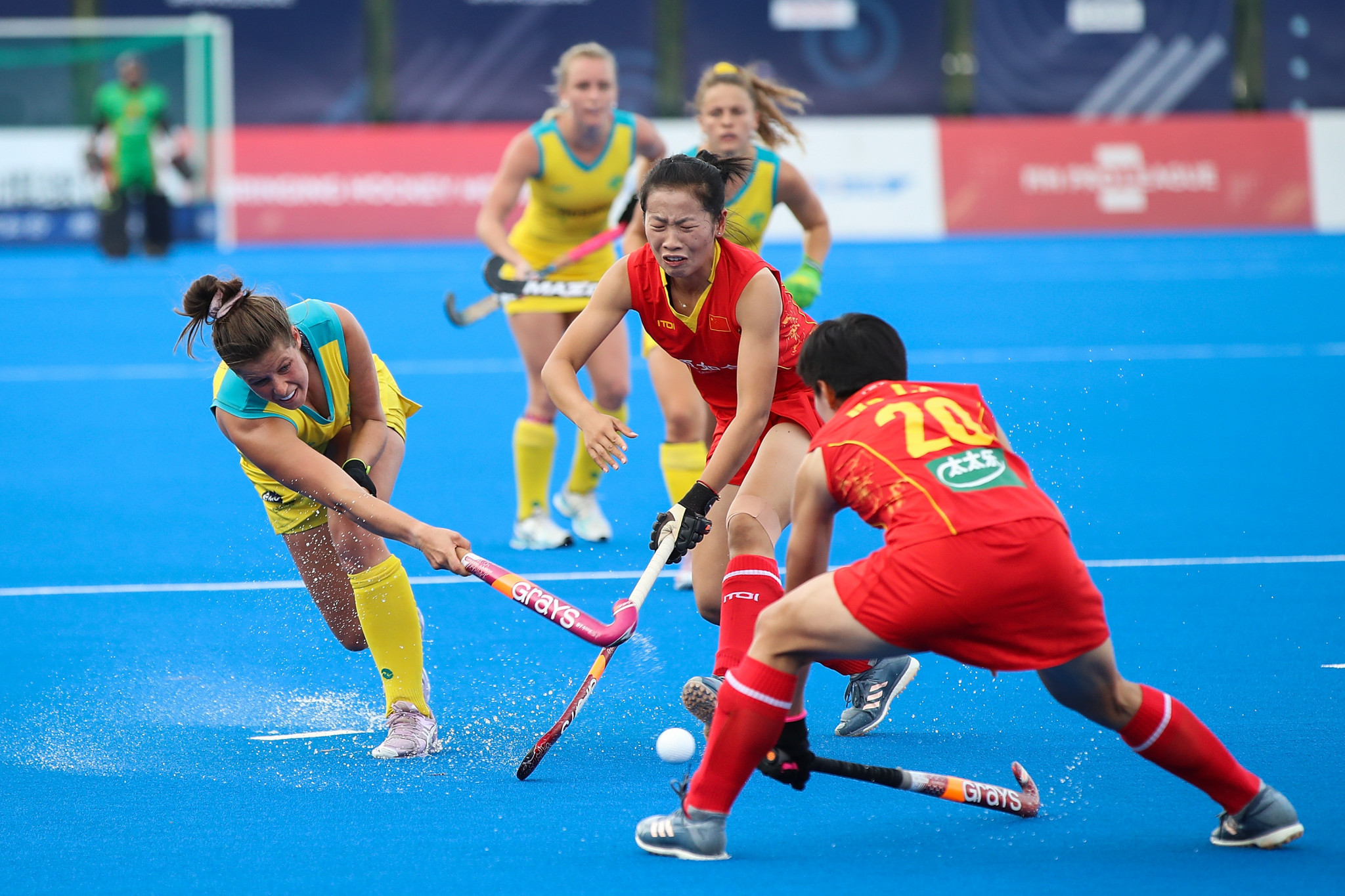 Australia moved up to third in the women's Pro League standings with victory over China ©Getty Images