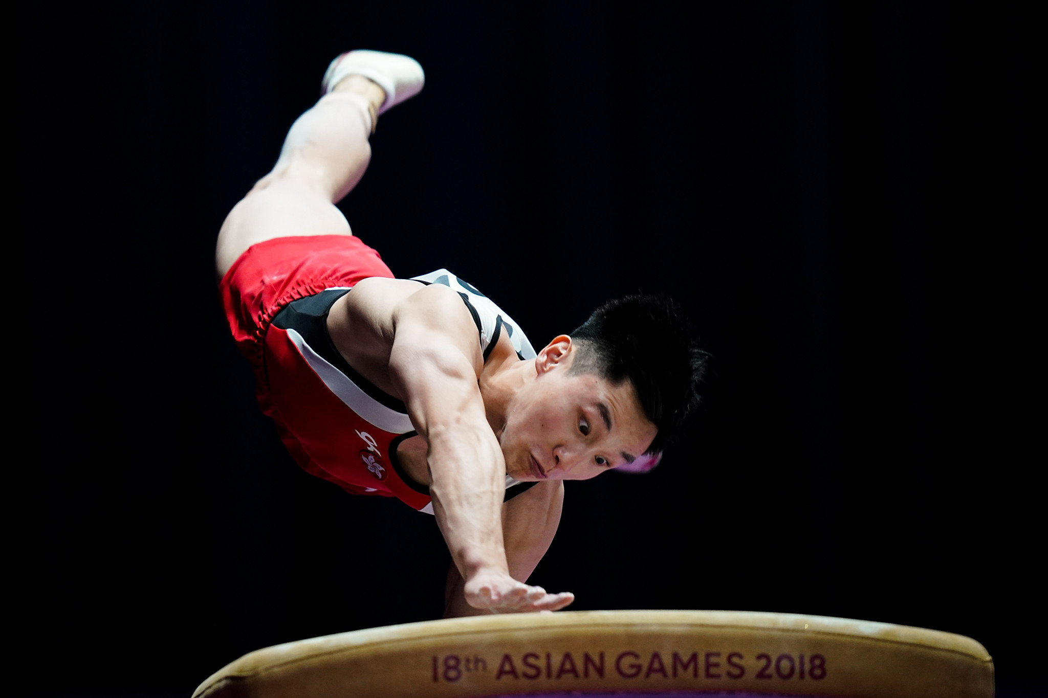 Hong Kong's Asian Games gold medallist Shek Wai Hung won the vault competition ©Getty Images