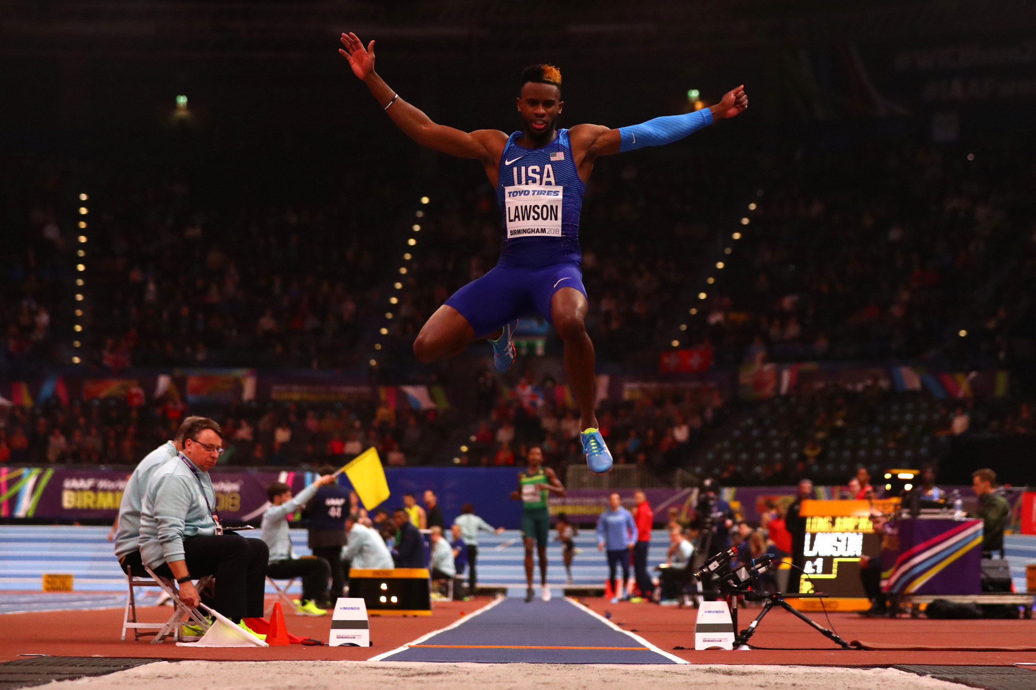World Championships long jump silver medallist Jarrion Lawson has been banned for four years ©Getty Images