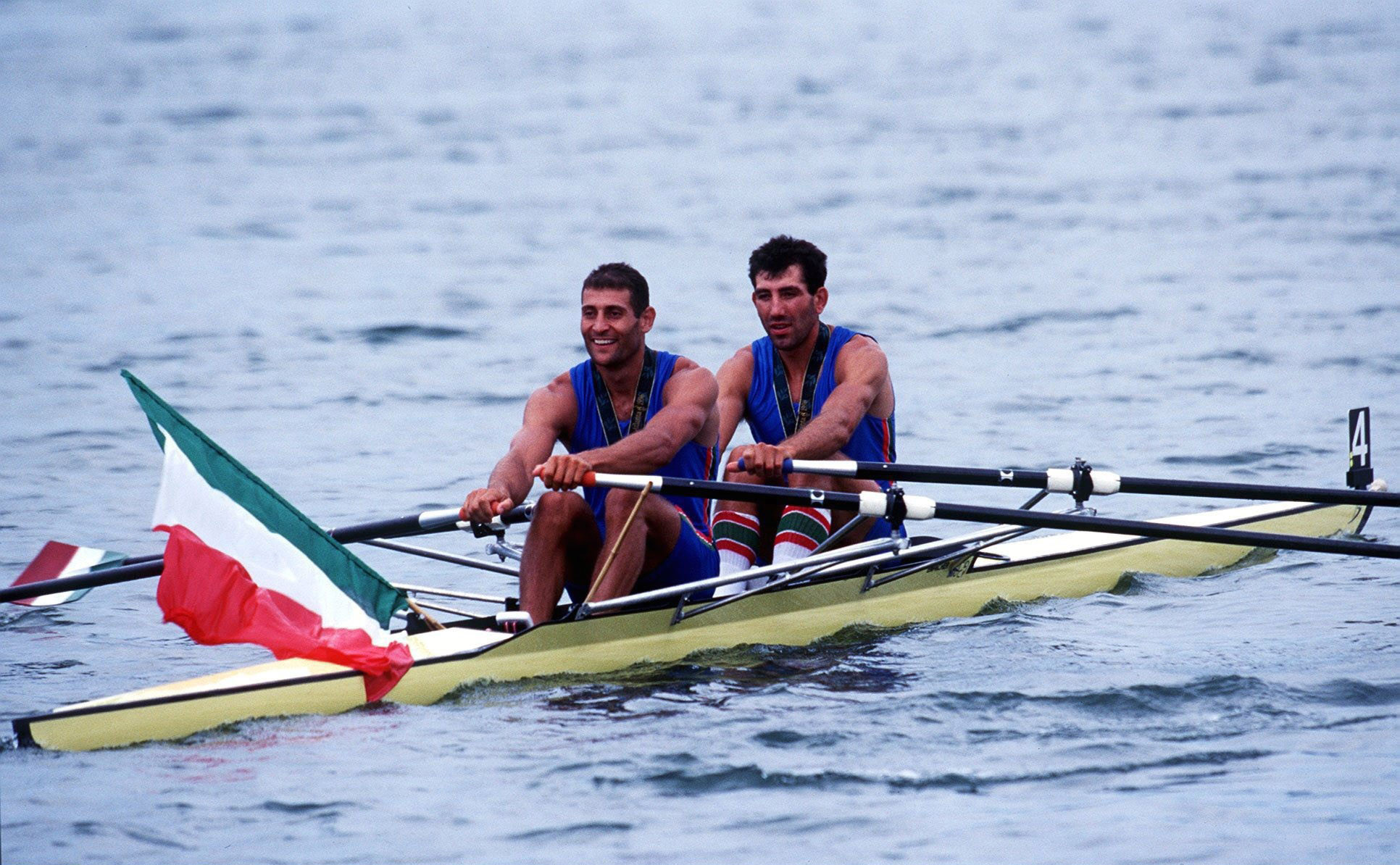 Italy's double Olympic rowing champion Davide Tizzano, left, will be the first Torchbearer of the Naples 2019 Summer Universiade Torch Relay when it is lit in Turin tomorrow © Getty Images