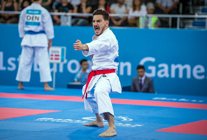 Spain's Damian Quintero will defend his European Games title in Minsk this month at what will be the first multi-sport event to feature the WKF's new kata rules ©WKF