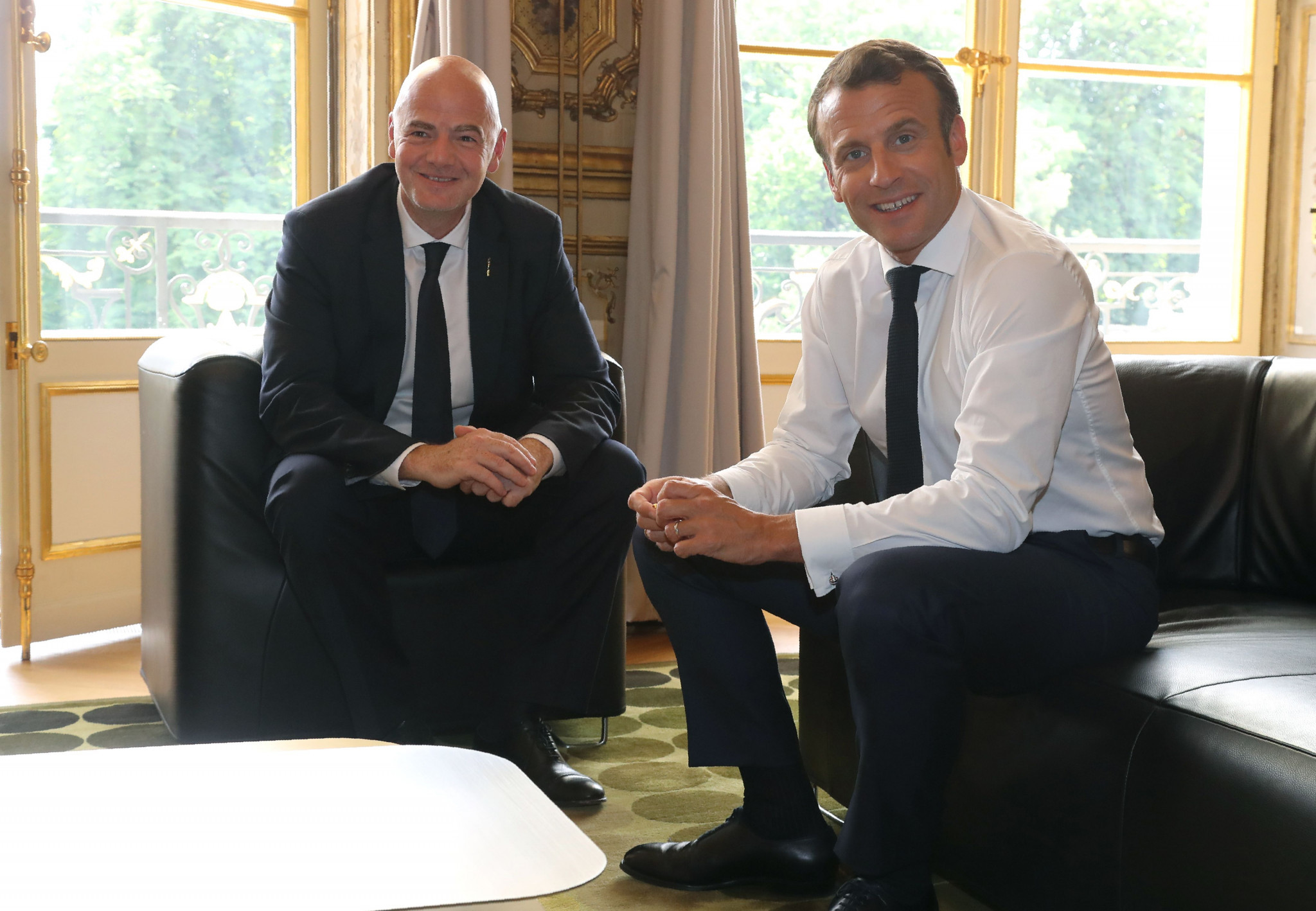 Infantino meets Macron on eve of re-election as FIFA President at Congress in Paris