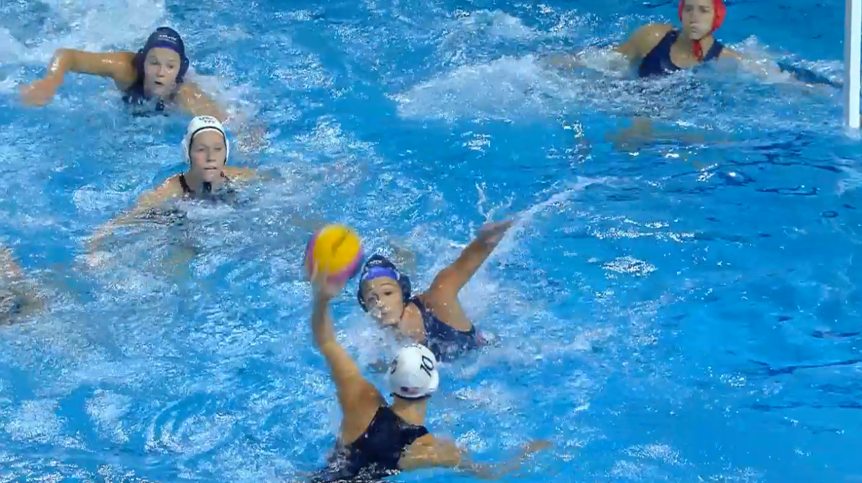 The United States remain on course to win the International Swimming Federation Women's Water Polo World League Super Final after recording three wins from three in the group phase ©FINA 