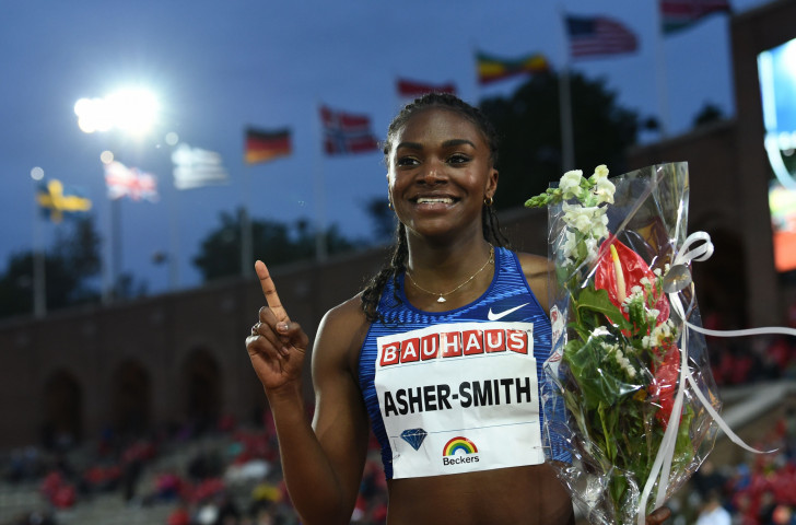 Britain's Dina Asher-Smith, twice a winner over 200 metres in this season's IAAF Diamond League series, will seek a third victory over 100m in Rome tomorrow night ©Getty Images