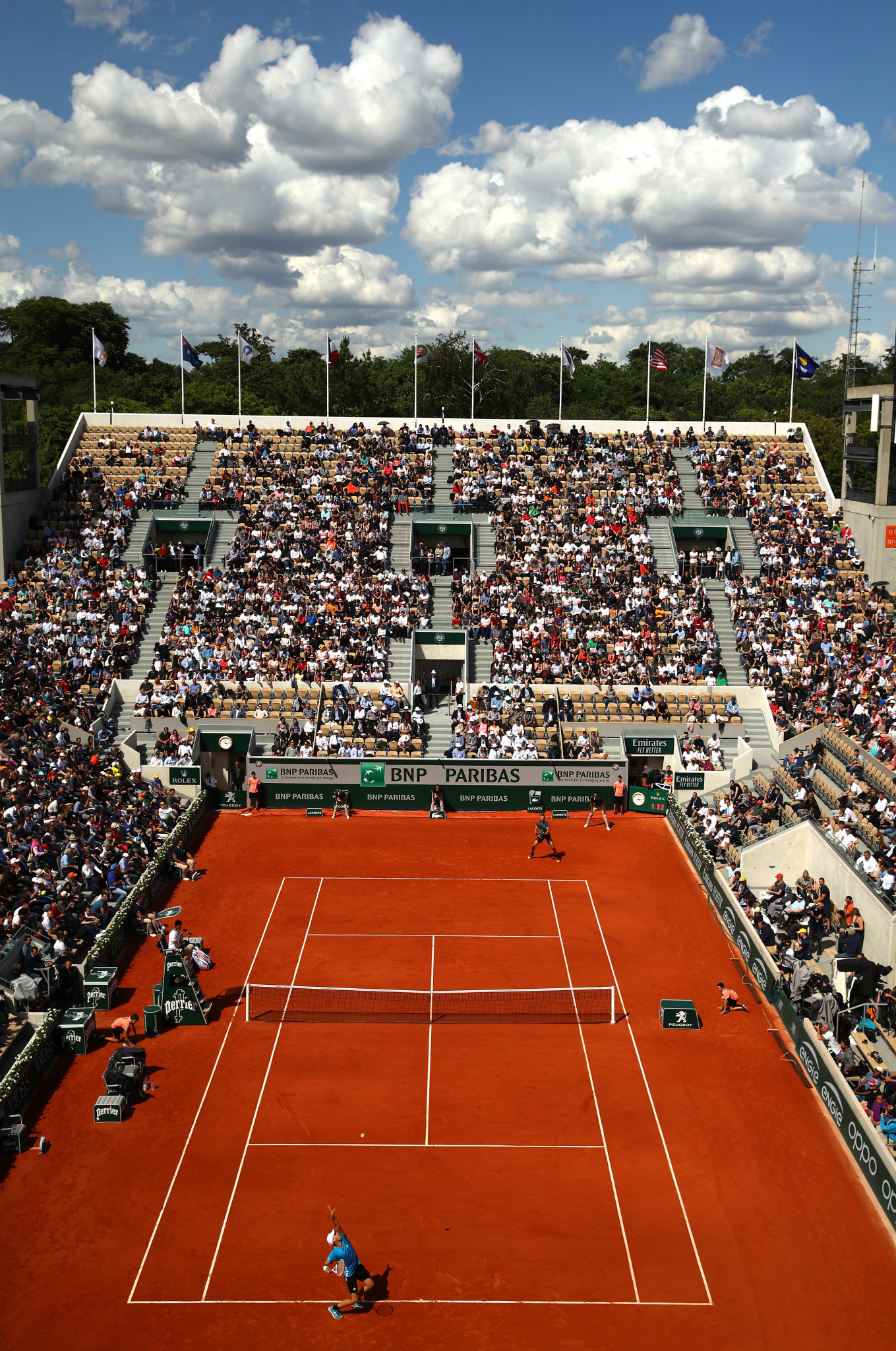 Better weather graced Roland Garros after Wednesday's schedule was wiped out by torrential rain ©Getty Images